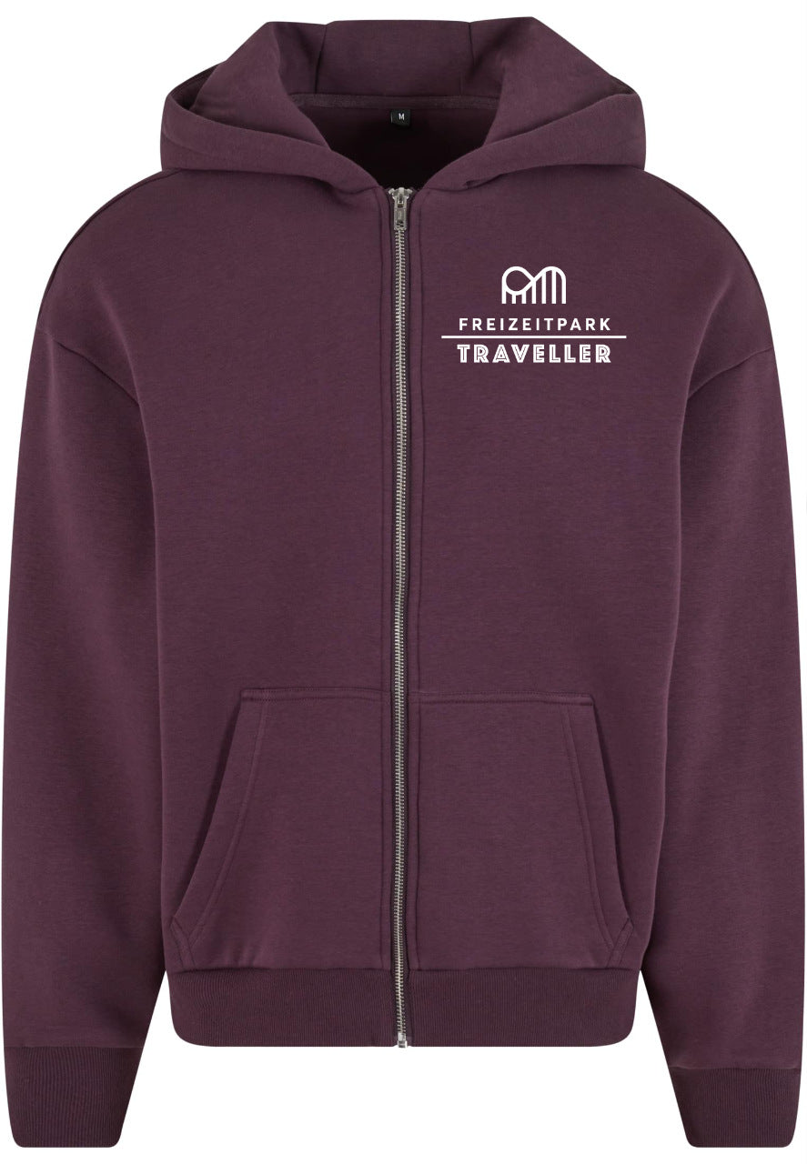 NEU! Freizeitpark Traveller Zip-Hoody 2025 - Edition Pflaume